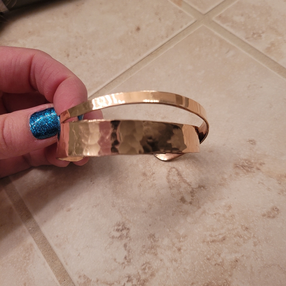 Copper wrist cuff bracelet